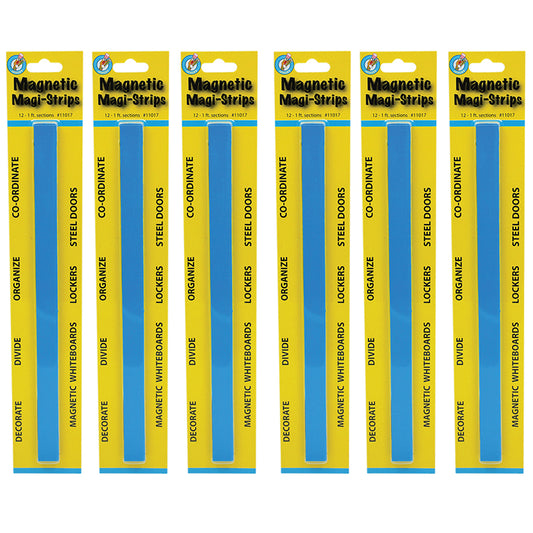 (6 PK) MAGNETIC MAGI-STRIPS BLUE