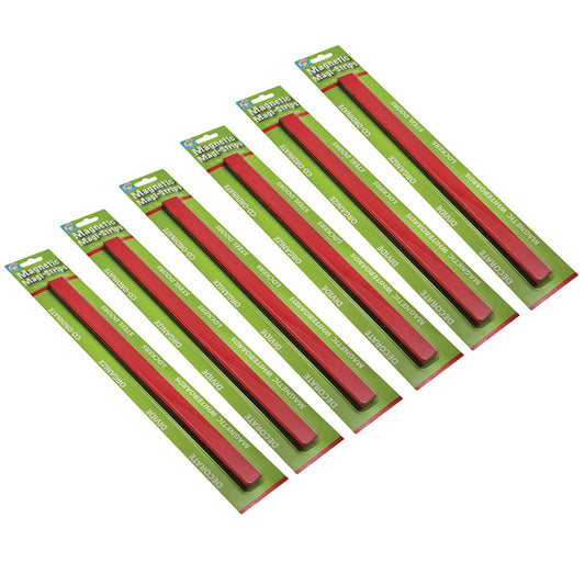 (6 PK) MAGNETIC MAGI-STRIPS RED