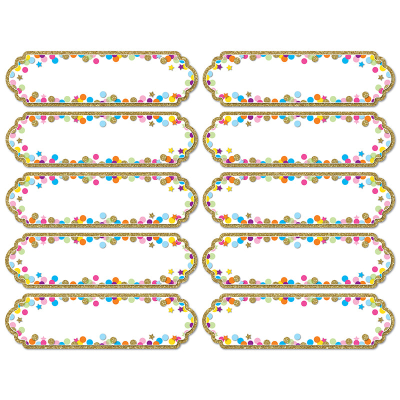 MAGNETIC NAMEPLATES CONFETTI 10 PCS