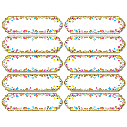 MAGNETIC NAMEPLATES CONFETTI 10 PCS