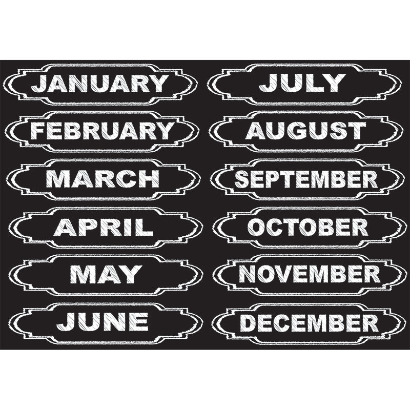 DIE-CUT MAGNETS CHALKBOARD CALENDAR