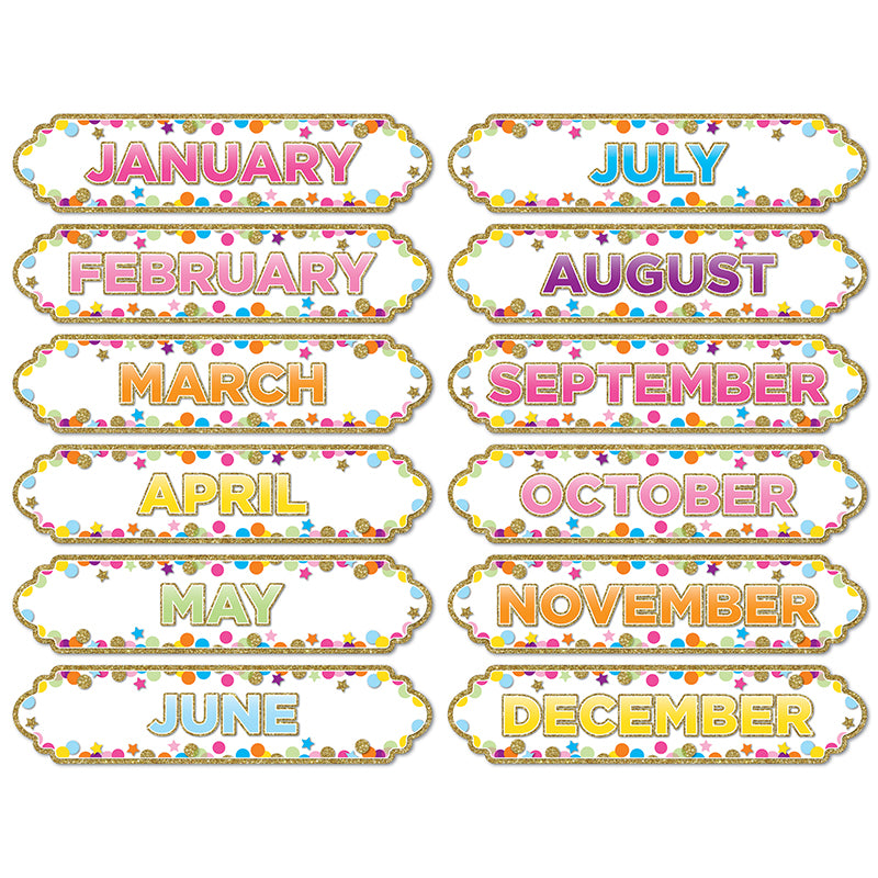 MAGNETIC CONFETTI MONTHS OF THE YR