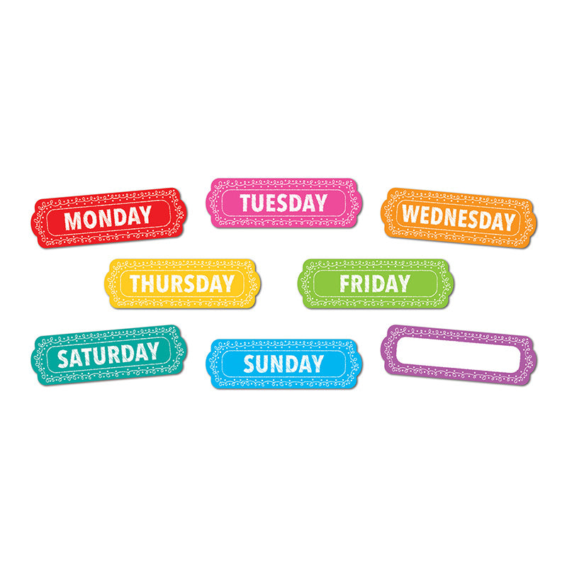 MAGNETIC DAYS/WEEK CHALK LOOPS 8PCS