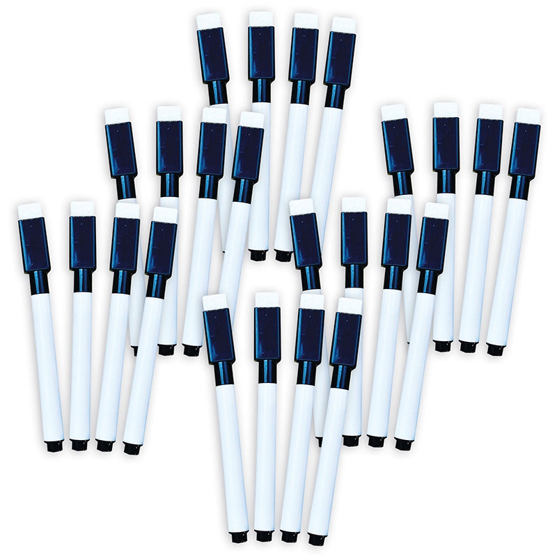 (6 PK) DRYERASE MARKR 4/PK BLK FINE