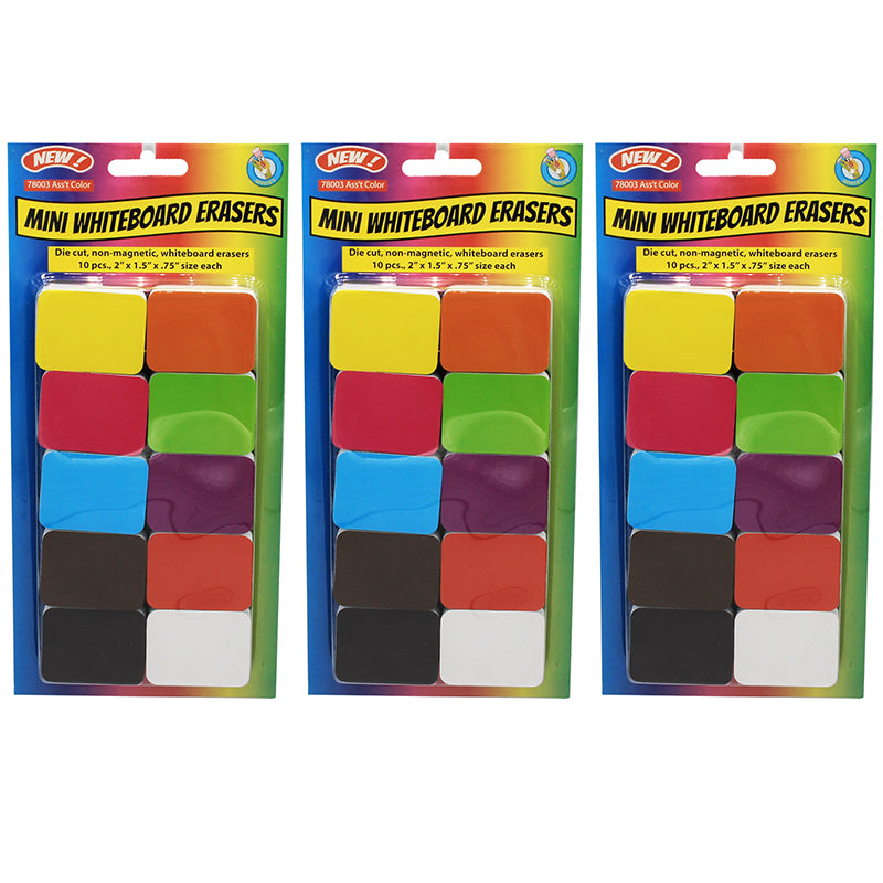 (3 PK) ASST COLORS MINI WHITEBOARD