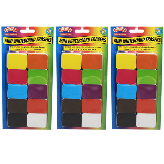 (3 PK) ASST COLORS MINI WHITEBOARD