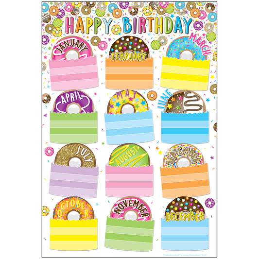 DONUTFETTI BIRTHDAYS 13 X 19 CHART