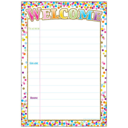 CONFETTI WELCOME 13 X 19 CHART