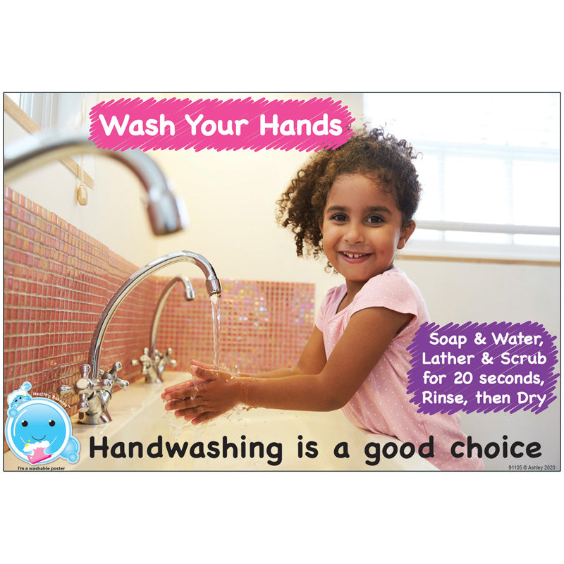 CHART 13X19 HANDWASHING IS A GOOD