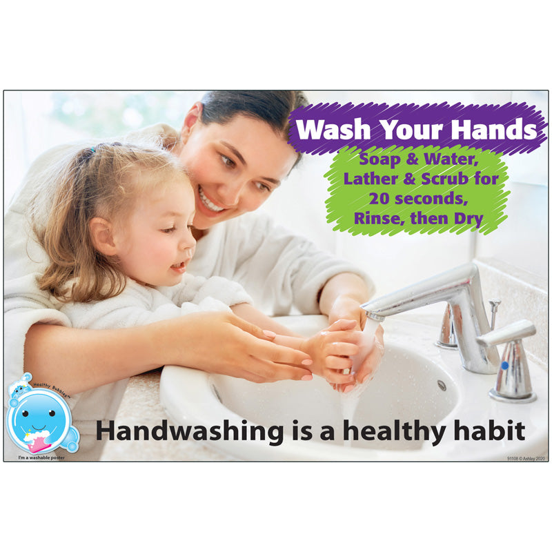 CHRT 13X19 HANDWASHING IS A HEALTHY