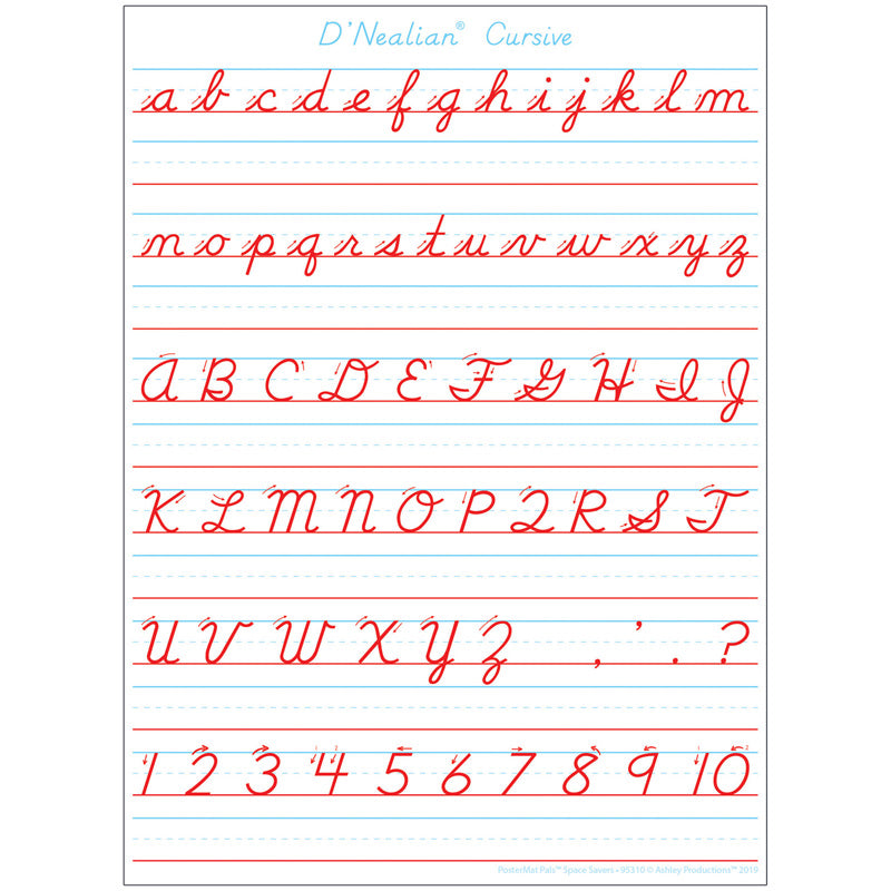 DNEALIAN CURSIVE HNDWRTNG POSTERMAT