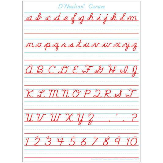 DNEALIAN CURSIVE HNDWRTNG POSTERMAT