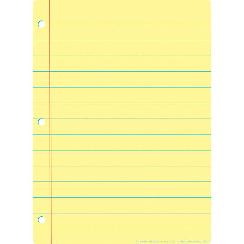 YELLOW NOTEBOOK PAPER POSTERMAT