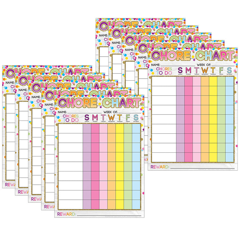 10 PK POSTERMAT CHORES CONFETTI