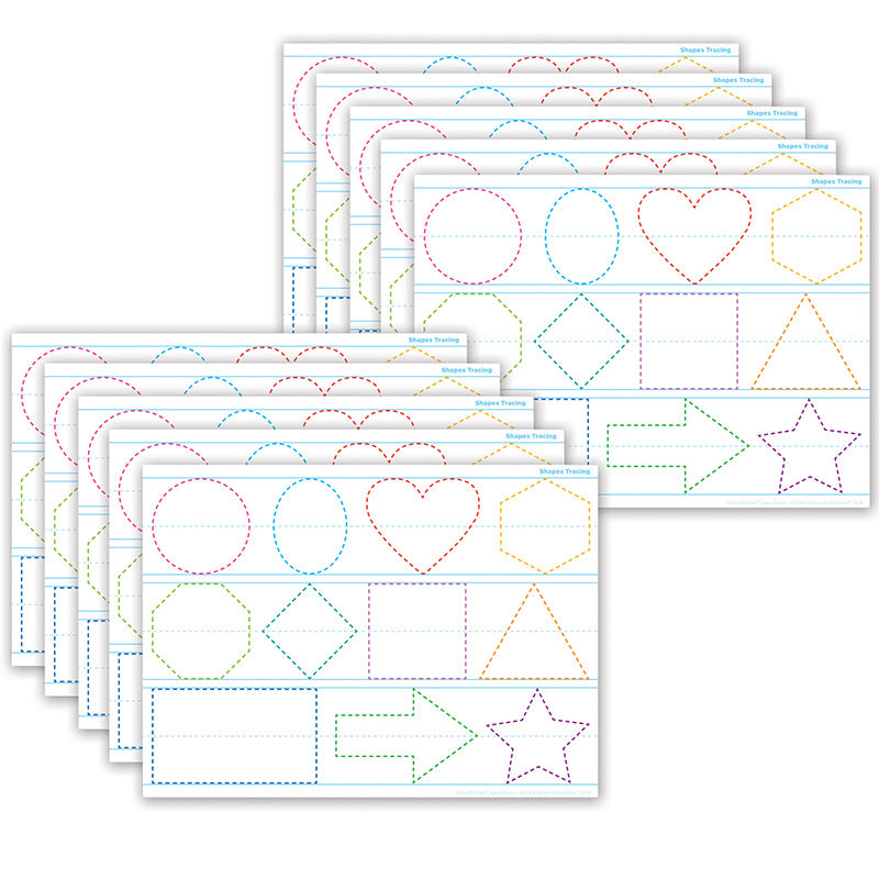 10 PK POSTERMAT POLY SHAPES TRACING