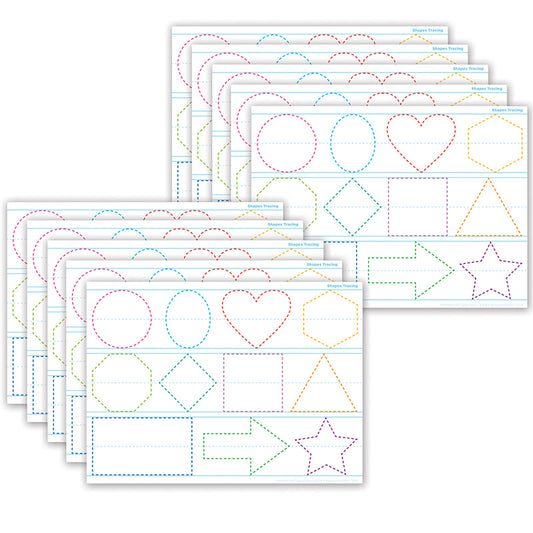 10 PK POSTERMAT POLY SHAPES TRACING