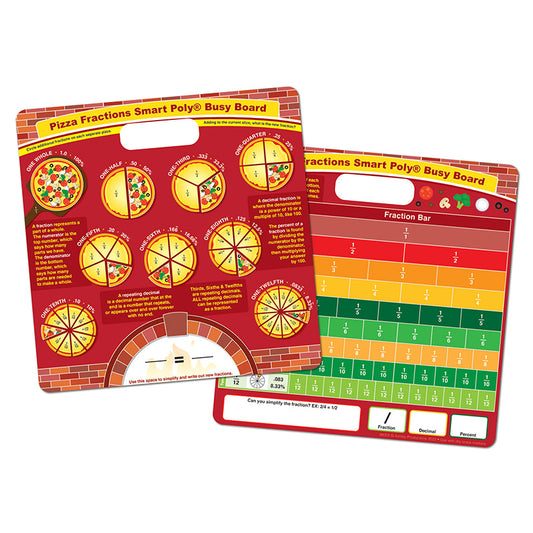 DRY ERASE BUSY BOARD PIZZA FRACTION