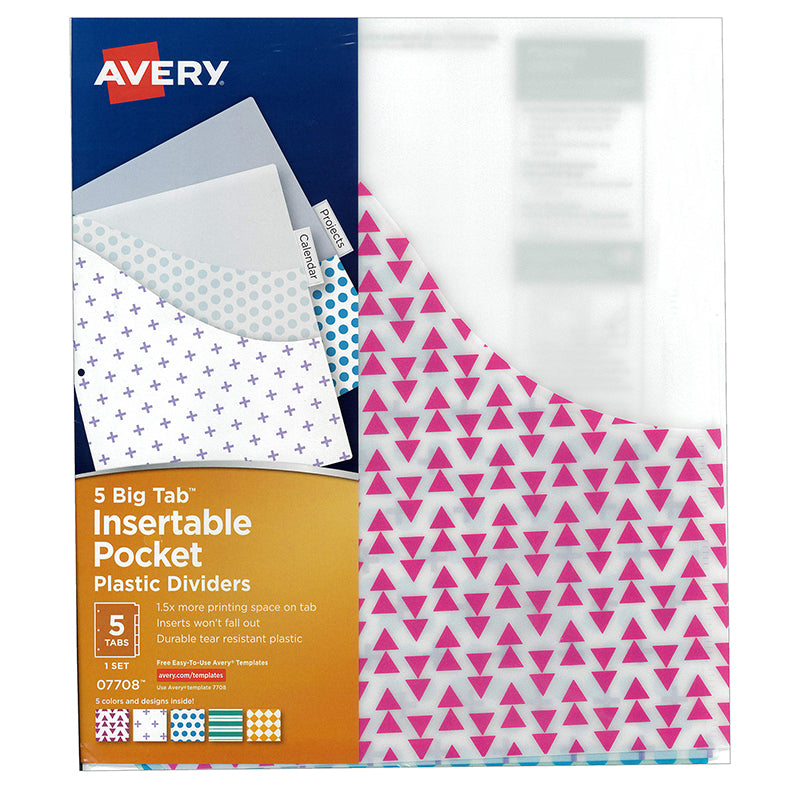 AVERY BIG TAB 5 TAB POCKET