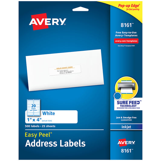 AVERY 8161 1X4IN ADDRESS LABELS