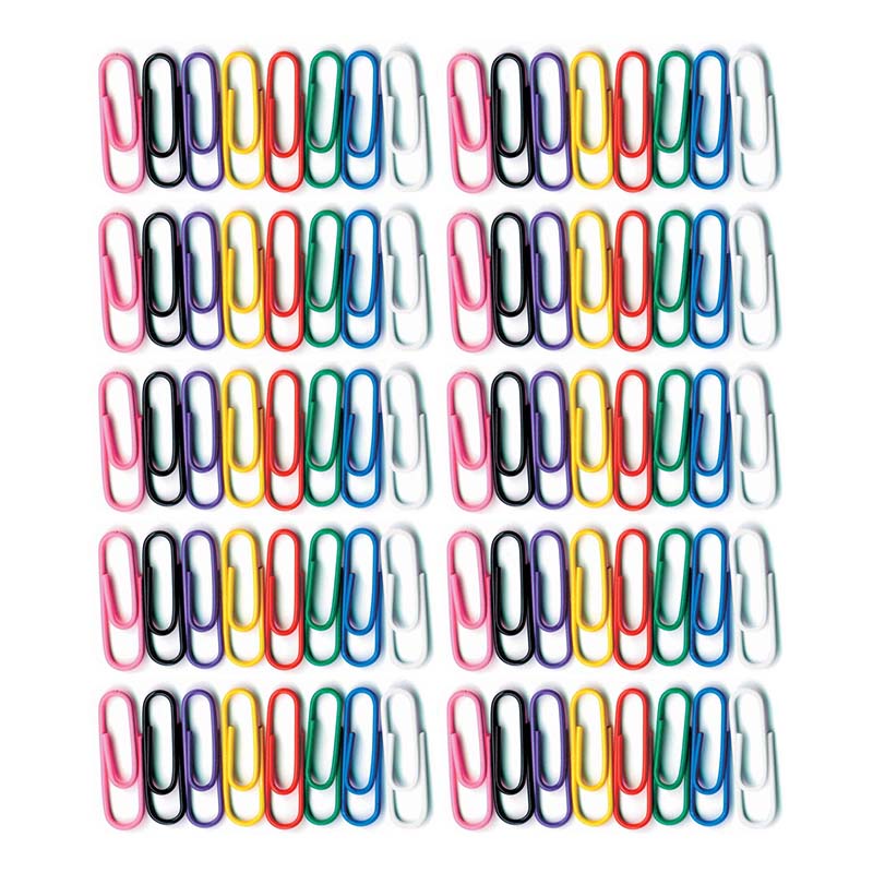 (10 PK) VINYL COATED PAPER CLIPS