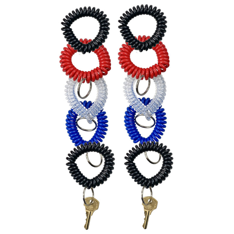 (10 EA) WRIST COIL KEY CHAIN