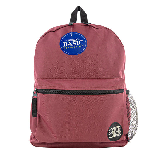 16IN BURGUNDY BASIC BACKPACK