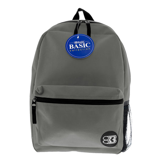 16IN GRAY BASIC BACKPACK