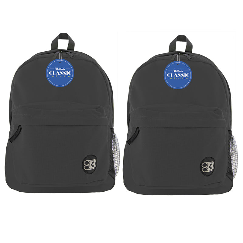 (2 EA) 17IN BLACK CLASSIC BACKPACK