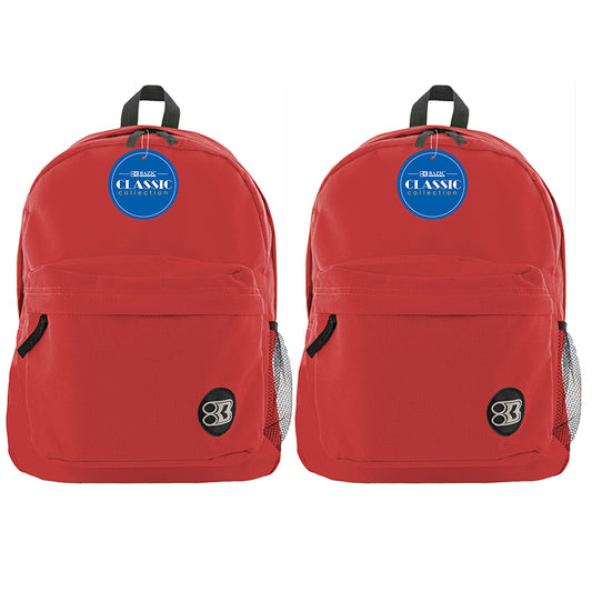 (2 EA) 17IN RED CLASSIC BACKPACK