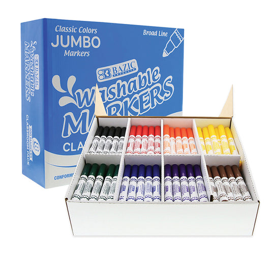 WASHABLE MARKERS JUMBO 200CT