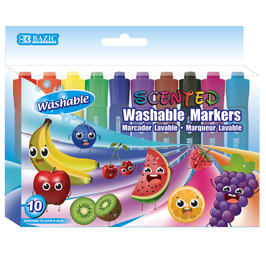 WASHABLE MARKERS SCENTED 10 COLORS