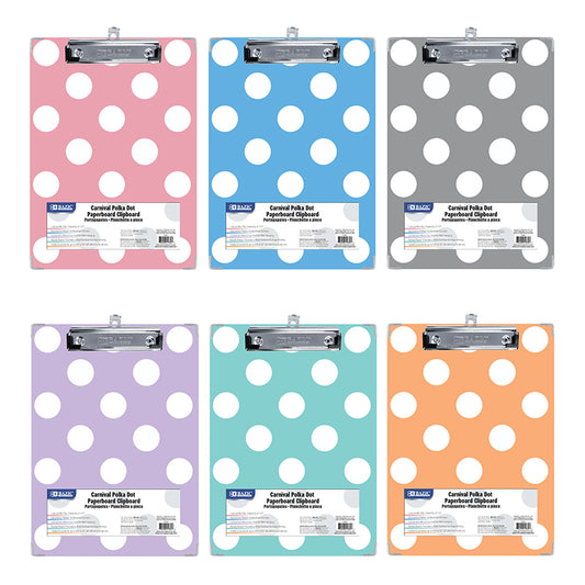 (6 EA) POLKA DOT PAPERBD CLIPBORD