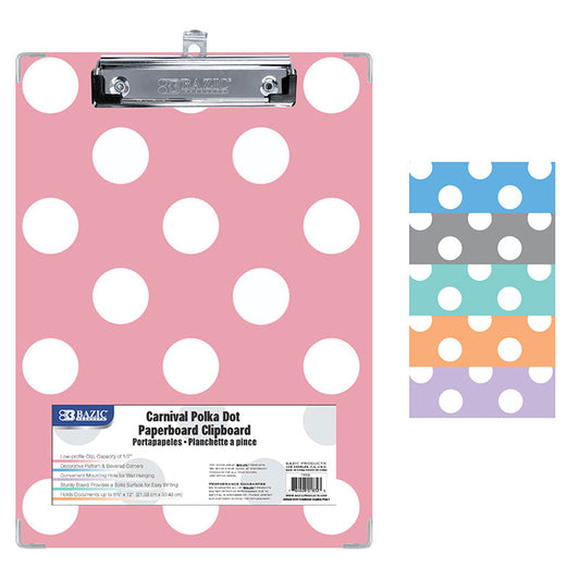 CARNIVAL POLKA DOT PAPERBD CLIPBORD