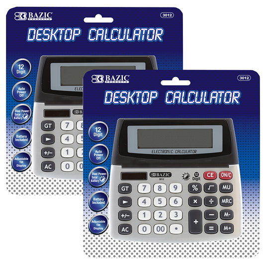 (2 EA) BAZIC DESKTOP CALCULATOR