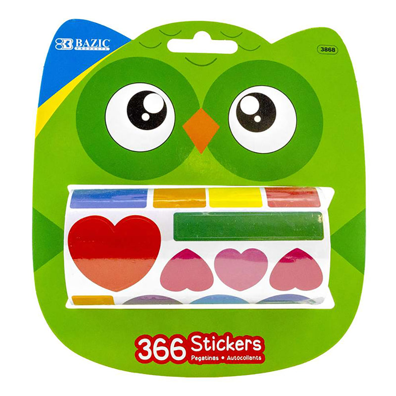 MIX SHAPES STICKER ROLLS 366/ROLL