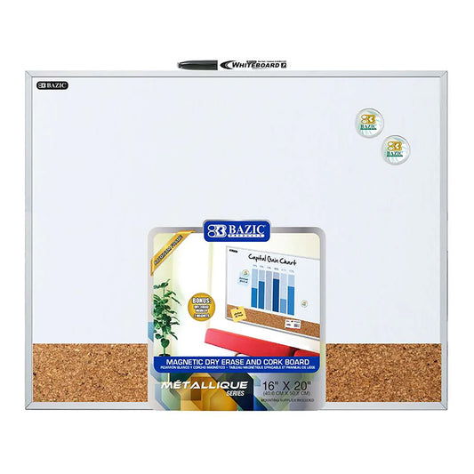 DRY ERASE CORK COMBO BOARD 16X20IN