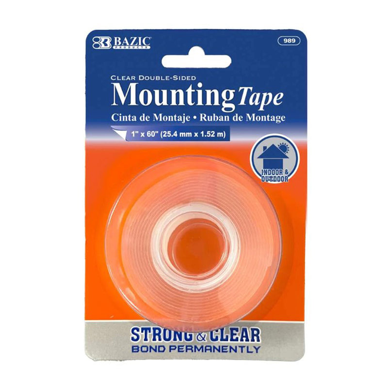 DOUBLE SIDED CLEAR TAPE 1X60IN