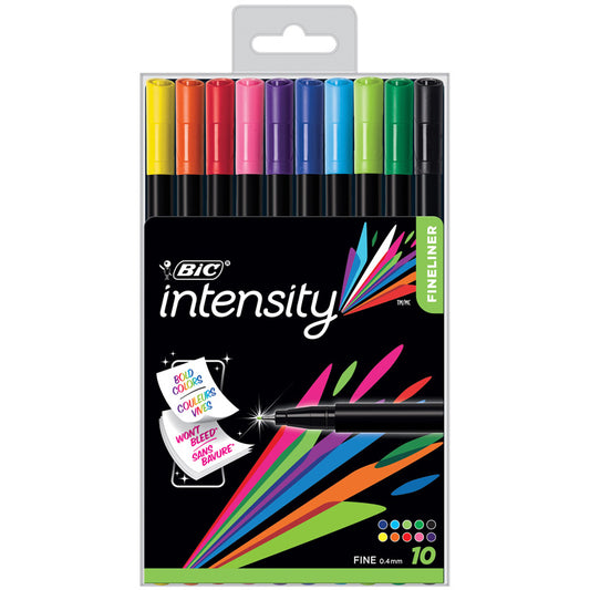 BIC INTENSITY FINELINER PENS 10PK