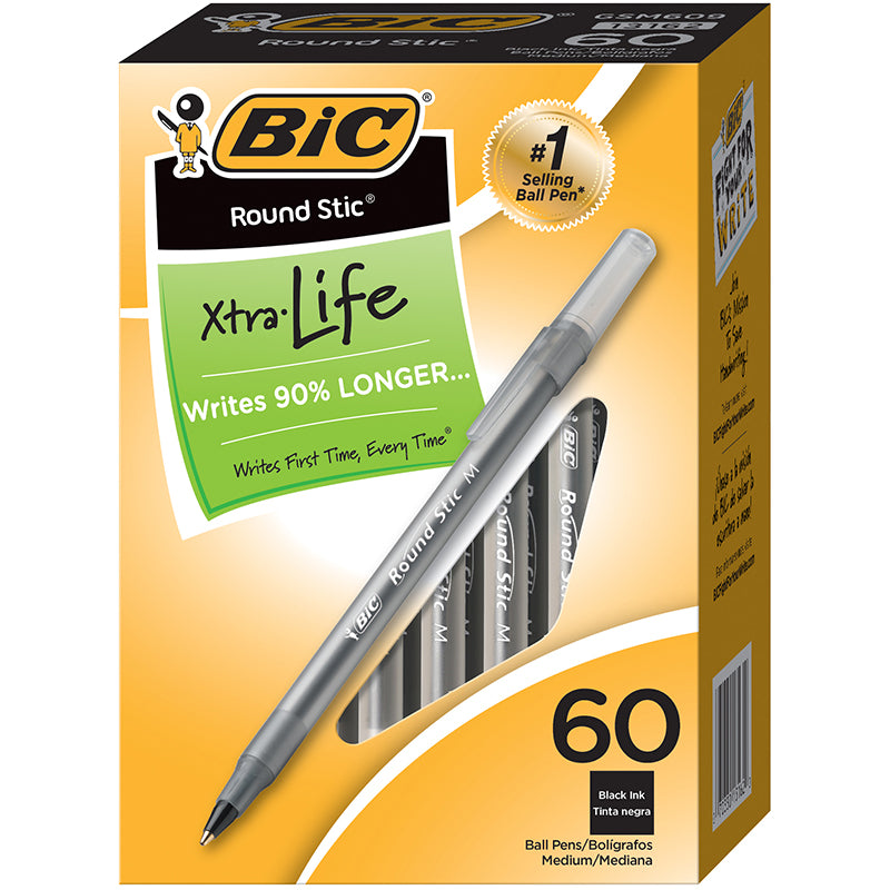 BIC ROUND STIC PEN BLACK