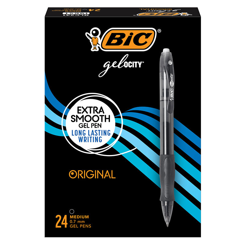 GELOCITY 24CT BLK MED RETRACT PENS