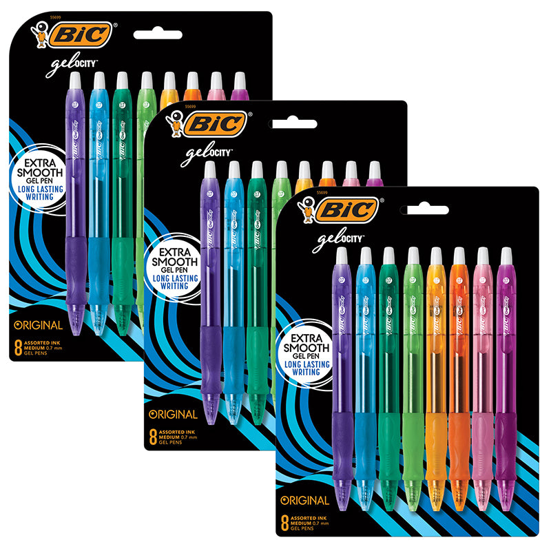 (3 PK) GELOCITY 8CT ASST MED PENS