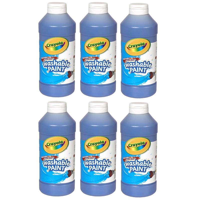 (6 EA) CRAYOLA WASHABLE PAINT 16 OZ