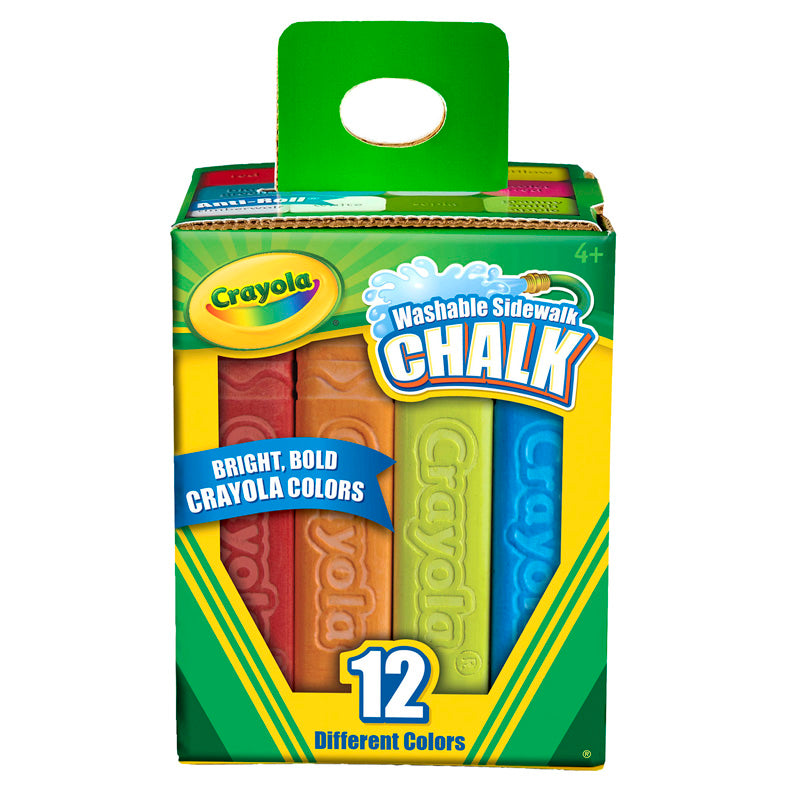 CRAYOLA WASHABLE SIDEWALK CHALK 12