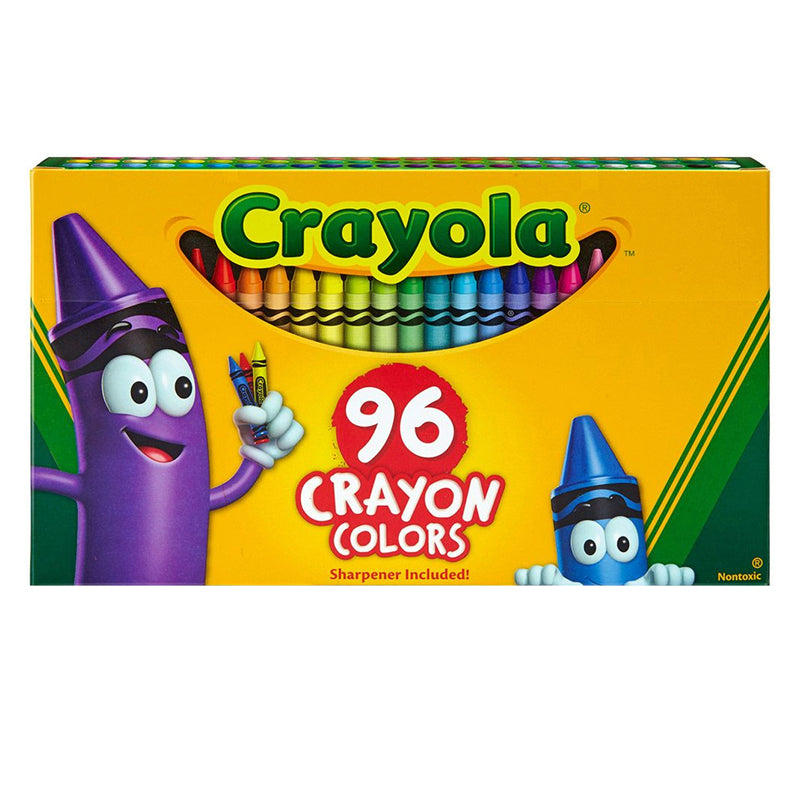 CRAYOLA 96CT CRAYONS HINGED TOP BOX