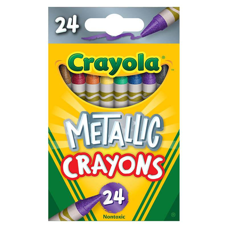 CRAYOLA METALLIC CRAYONS 24 COLORS