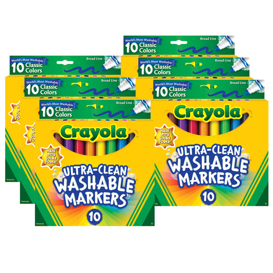(6 PK) 10CT WASHABLE COLOR MAX