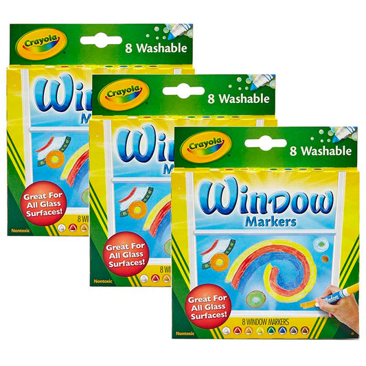 (3 BX) CRAYOLA 8CT PER BX WASHABLE