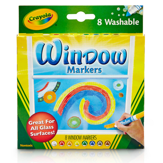 CRAYOLA 8CT WASHABLE WINDOW MARKERS
