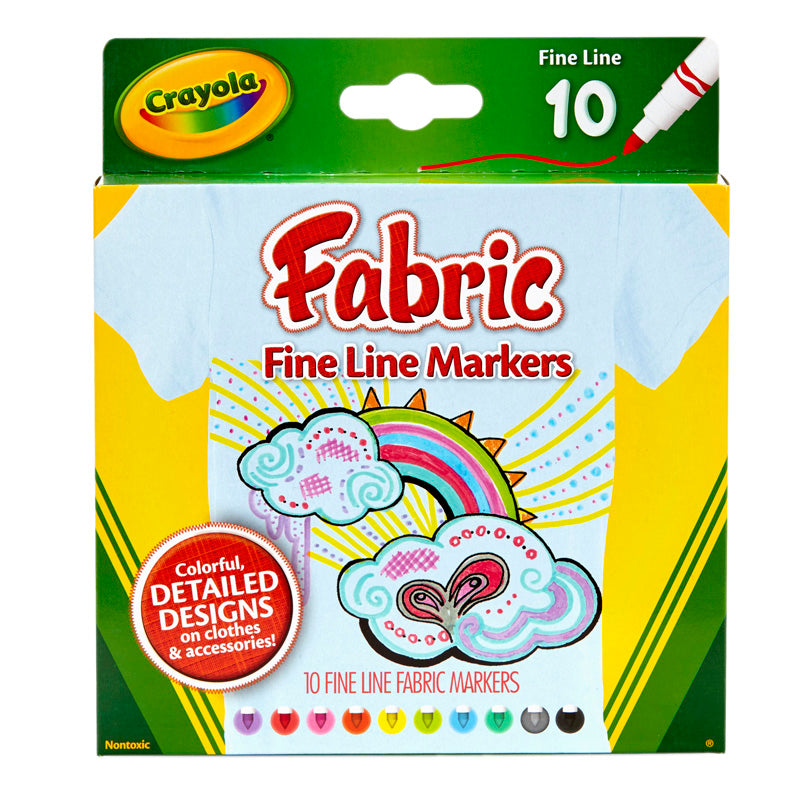 CRAYOLA FINE LINE FABRIC MARKERS