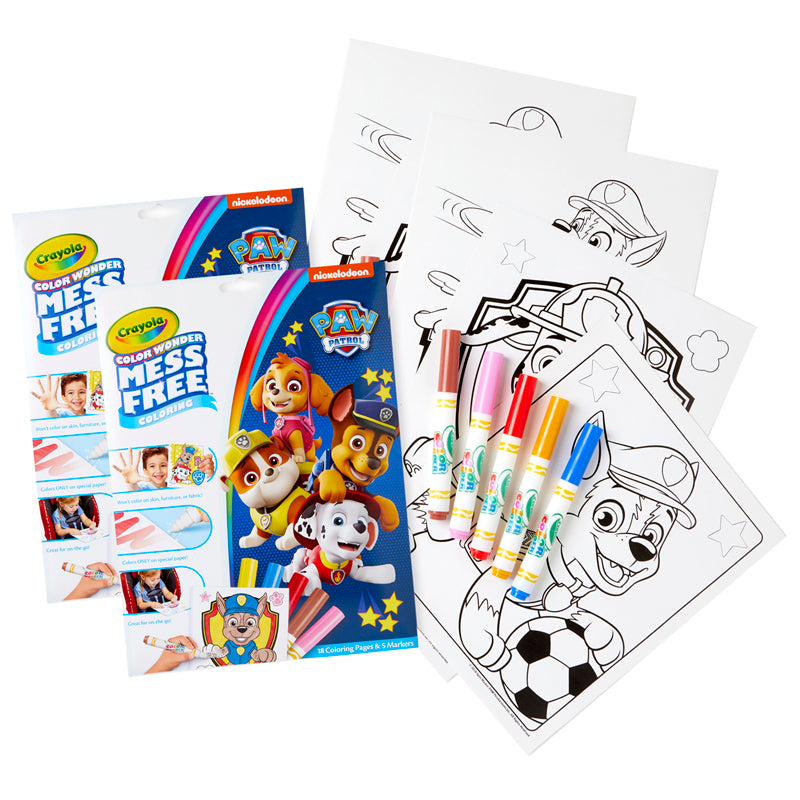 (2 ST) COLORING PAD & MARKERS PAW